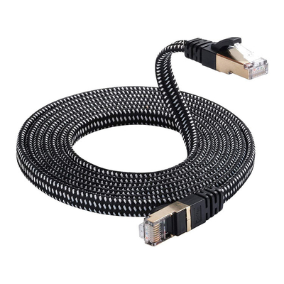 Πλεγμένο νάυλον καλώδιο Cat7 Ethernet, καλώδιο δικτύων υψηλής ταχύτητας 10ft
